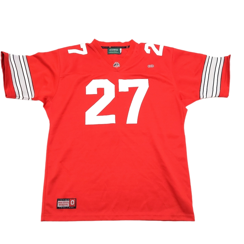 Eddie George Ohio State Number 27 Red XL Jersey
